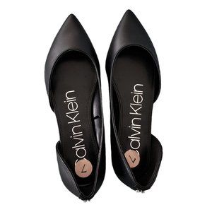 Calvin Klein Pointy Toe Black Flats - Size 7 Medium - Never Been Worn
